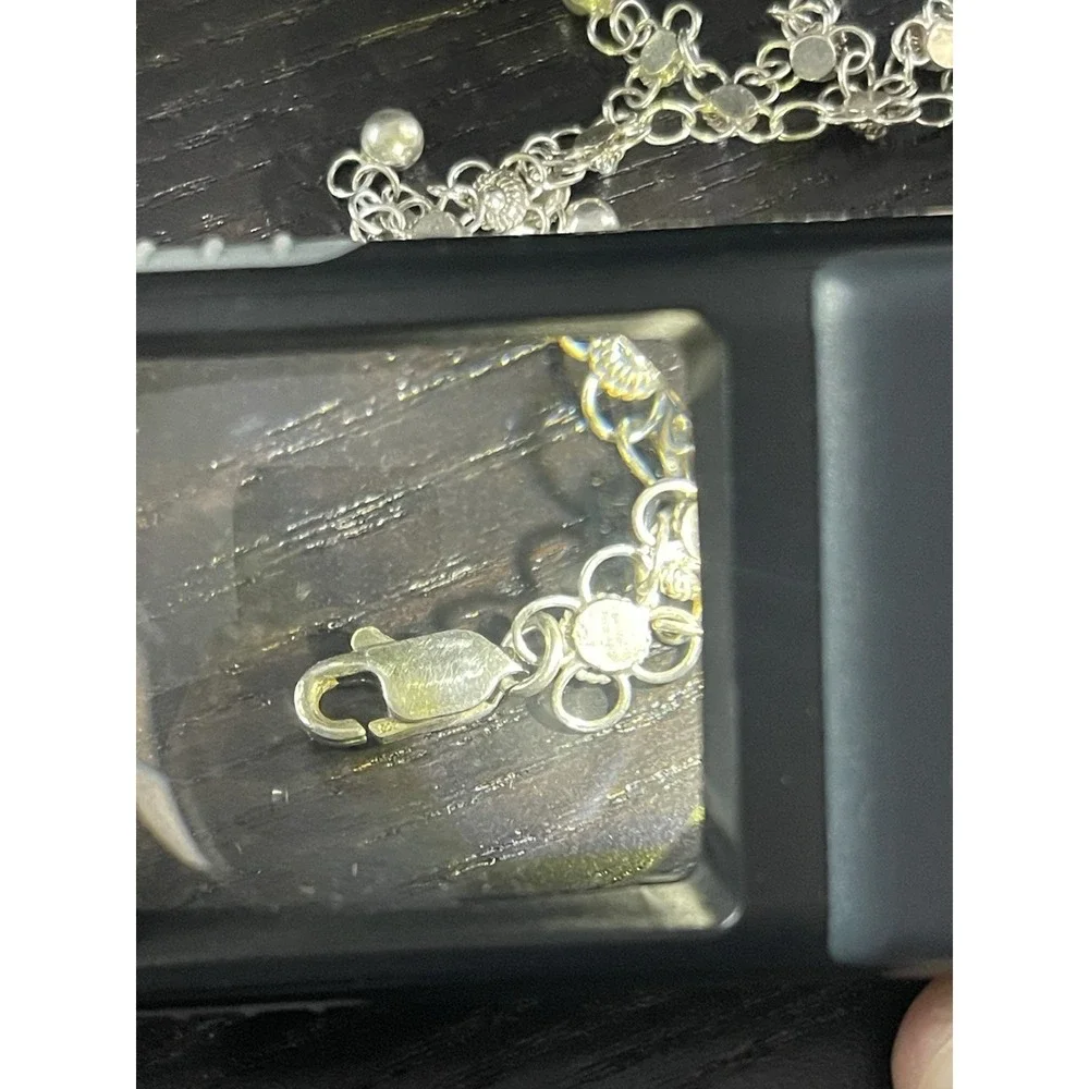 NEW MILOR ITALY STERLING SILVER MULTIPLE BALLS BEADS 9 INCH ANKLET BRACELET - Picture 6 of 8